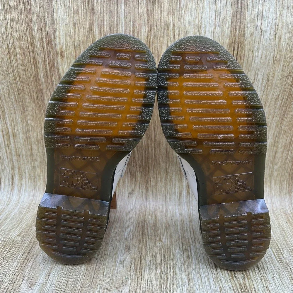 Dr. Martens Adrian YS Women's Size 6 Tassel Loafer Platform Shoes White NWT